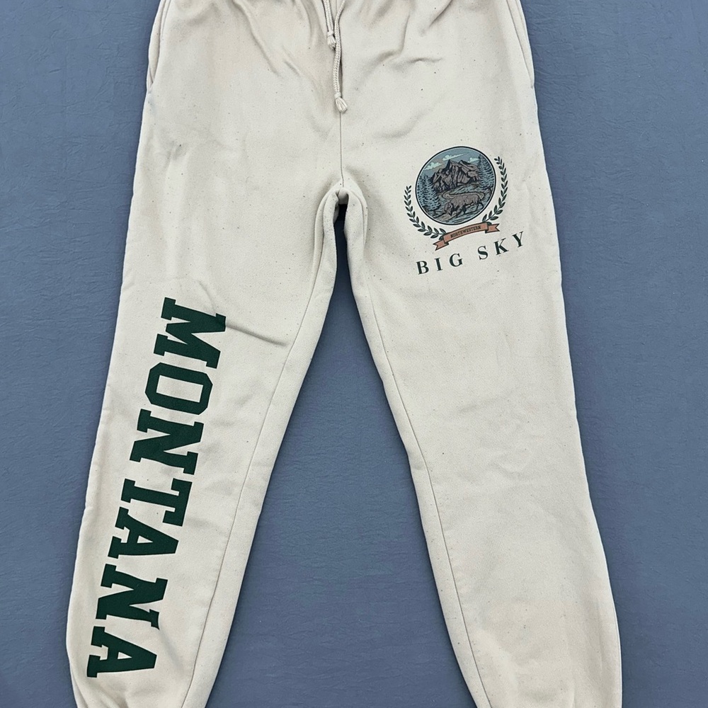 Big Sky Cream Montana Graphic Joggers
